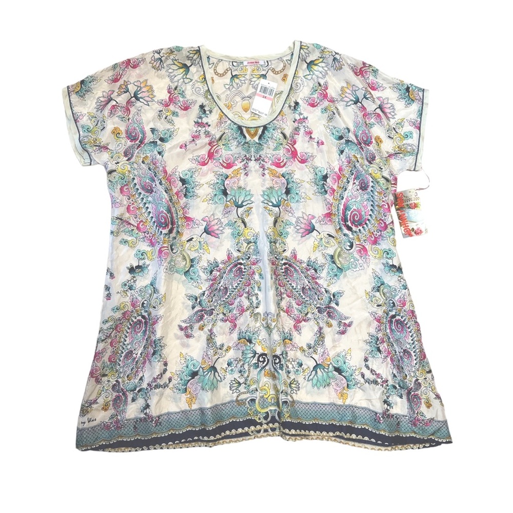 Johnny Was Silk Blouse 2X